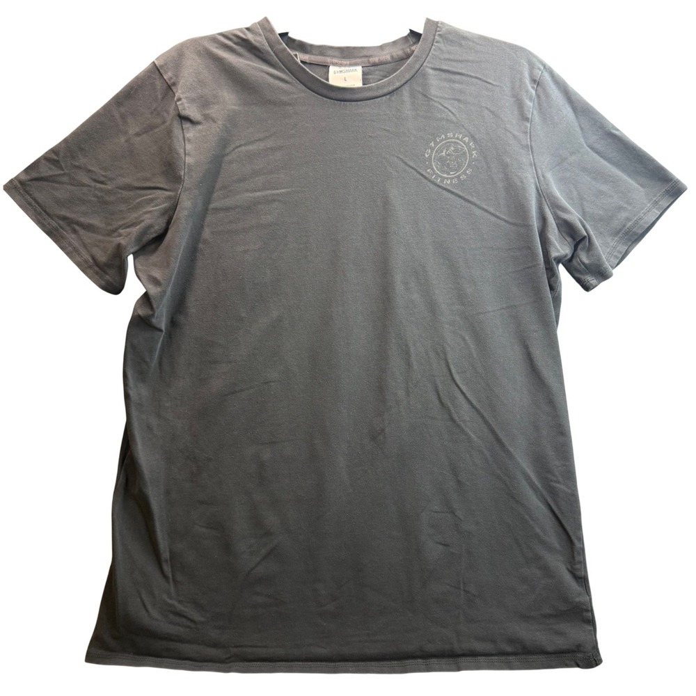 Gymshark Legacy Graphic T-Shirt‎ Mens Large Black Fitness Shark Logo Gym Workout